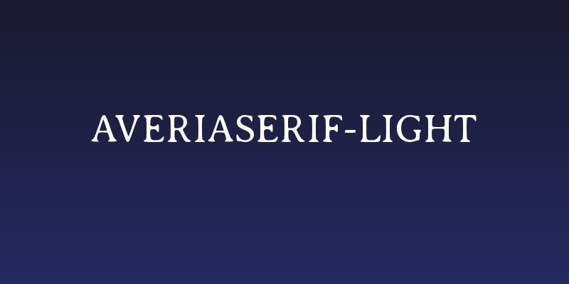 AveriaSerif-Light Social Header