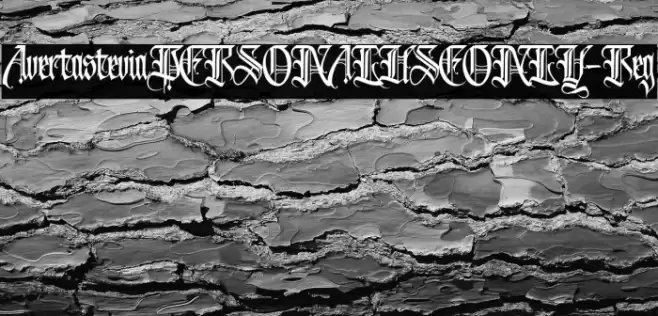 AvertasteviaPERSONALUSEONLY-Reg Font examples