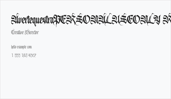 AvertequestraPERSONALUSEONLY-Re Business Card