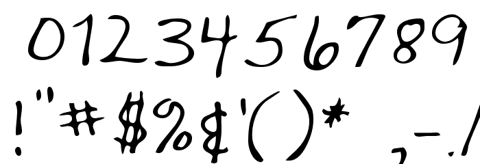 AverysHand Font OTHER CHARS