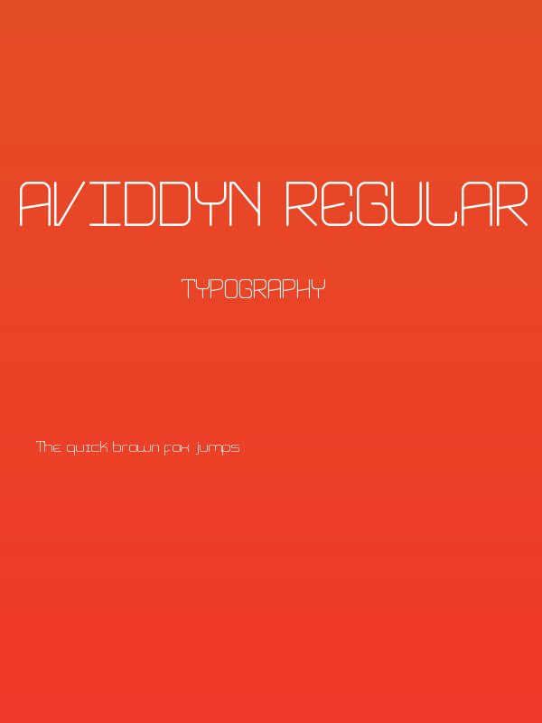 Aviddyn Regular Poster