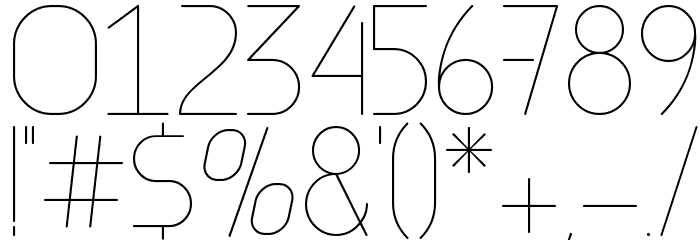 Aviel Light Font OTHER CHARS