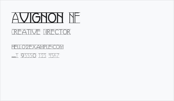 Avignon NF Business Card