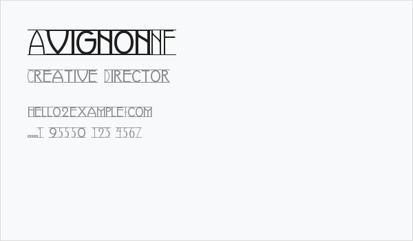 AvignonNF Business Card