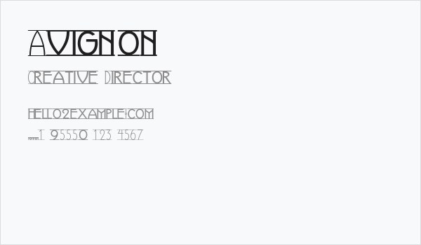 Avignon Business Card
