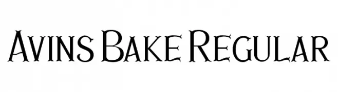 Avins Bake Regular  नि: शुल्क फ़ॉन्ट्स डाउनलोड