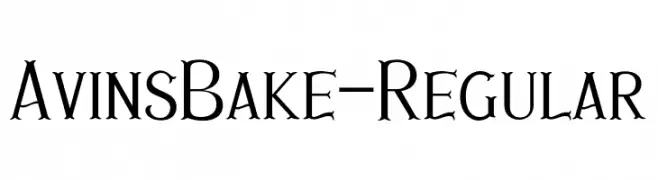 AvinsBake-Regular  नि: शुल्क फ़ॉन्ट्स डाउनलोड