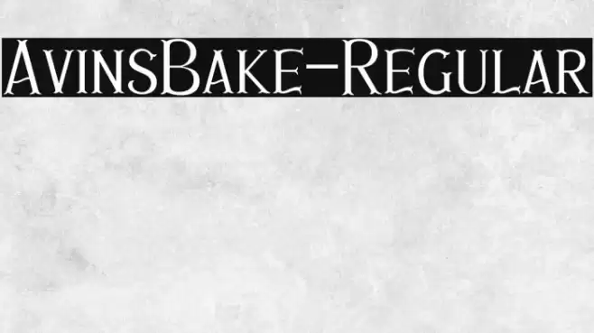 AvinsBake-Regular Font examples