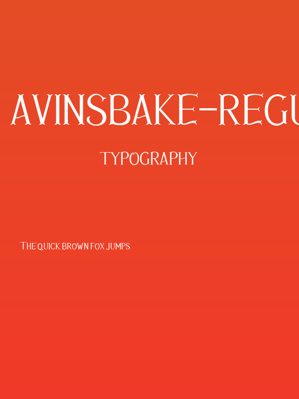 AvinsBake-Regular Poster