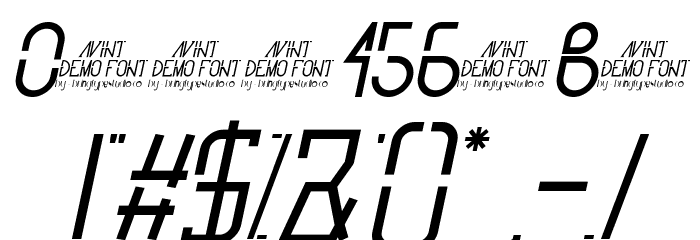 Avint Bold Italic Font OTHER CHARS