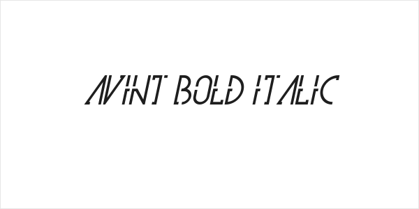 Avint Bold Italic Logo