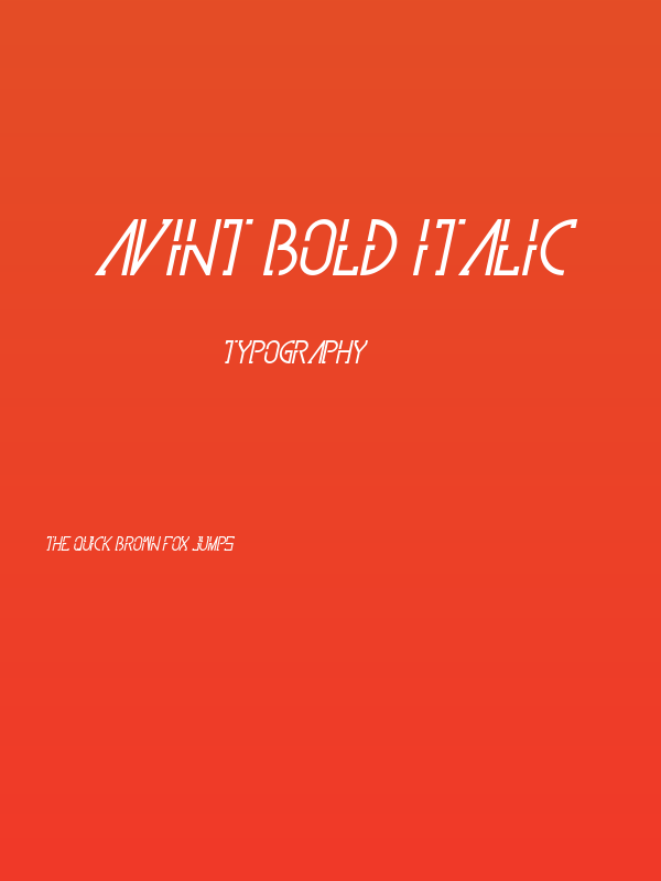 Avint Bold Italic Poster