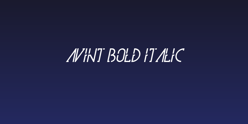 Avint Bold Italic Social Header