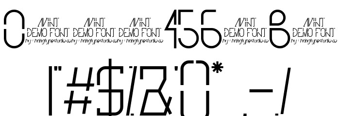 Avint Regular Font OTHER CHARS