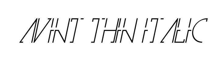 Avint Thin Italic  Скачать бесплатные шрифты