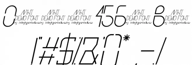 Avint Thin Italic Font OTHER CHARS