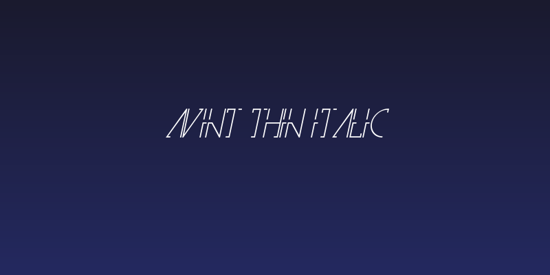 Avint Thin Italic Social Header