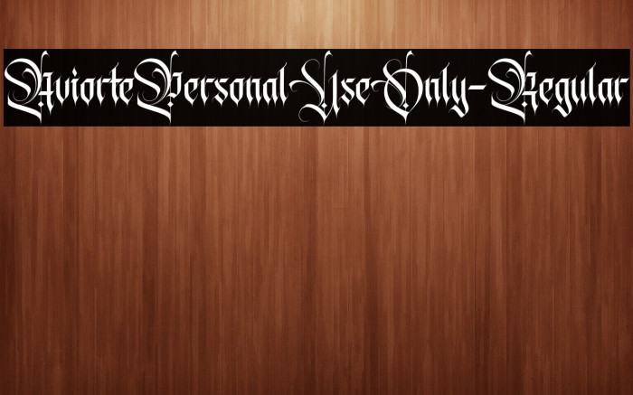 AviortePersonalUseOnly-Regular Example 1