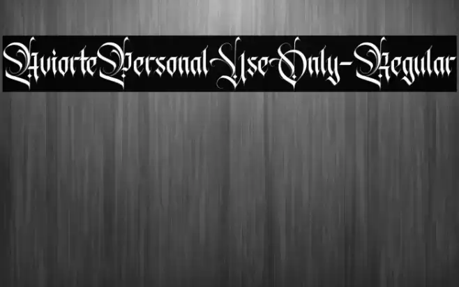 AviortePersonalUseOnly-Regular Font examples
