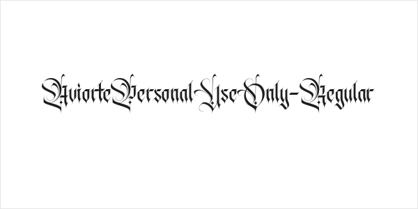 AviortePersonalUseOnly-Regular Logo