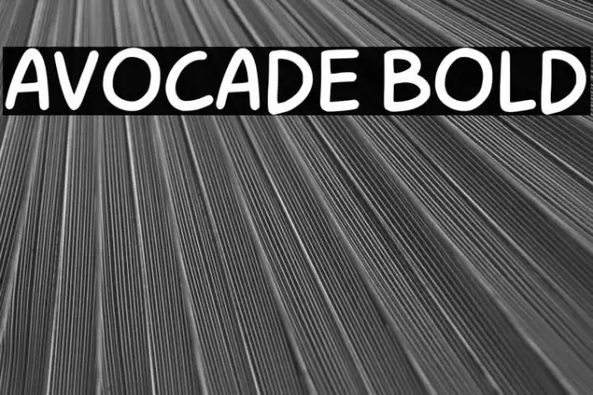 Avocade Bold Шрифта examples