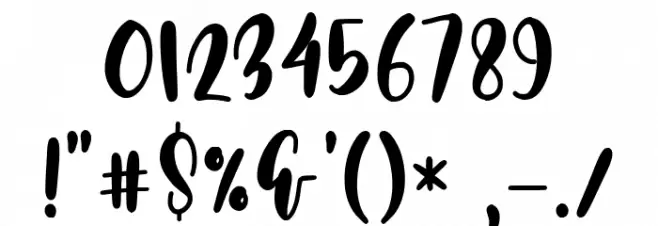 Avocado Creamy Font OTHER CHARS