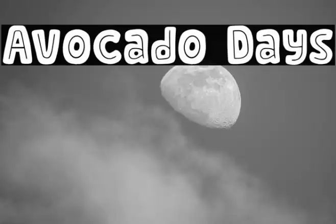 Avocado Days Font examples