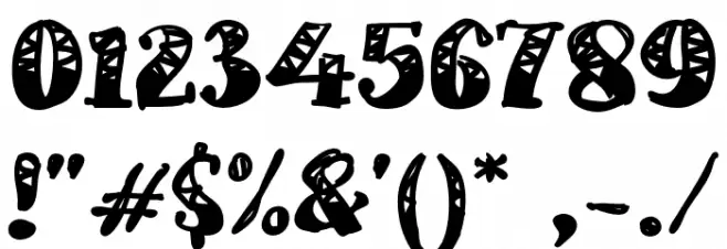 Avocado Taco Font OTHER CHARS