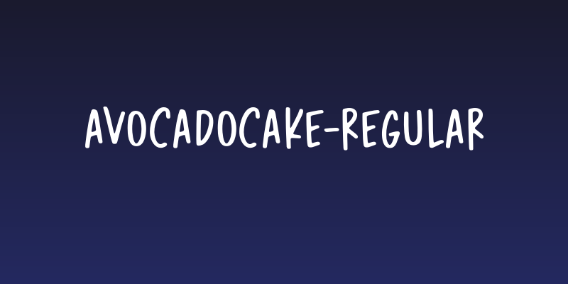 AvocadoCake-Regular Social Header