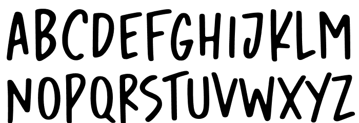AvocadoCake-Regular Font LOWERCASE