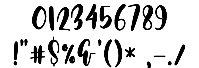 AvocadoCreamy Font OTHER CHARS