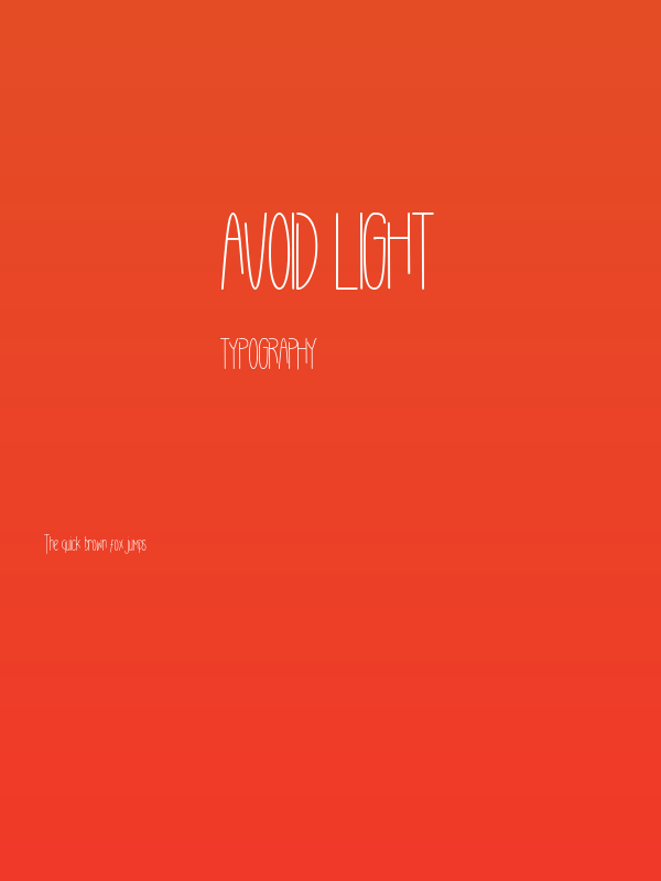 Avoid Light Poster