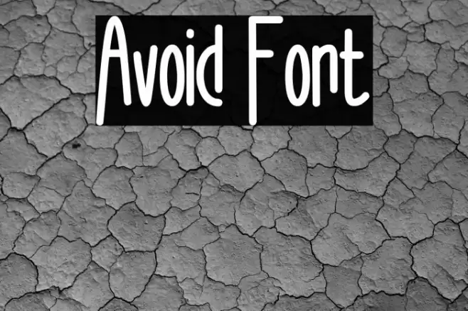 Avoid Font examples