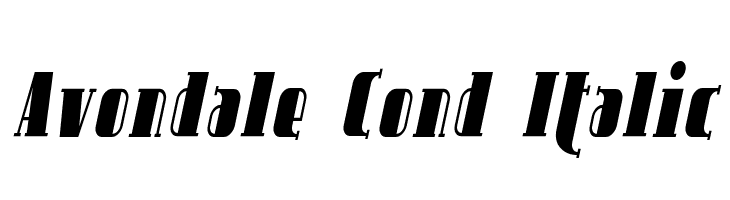 Avondale Cond Italic  免费字体下载
