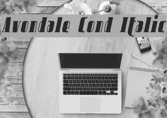 Avondale Cond Italic Font examples