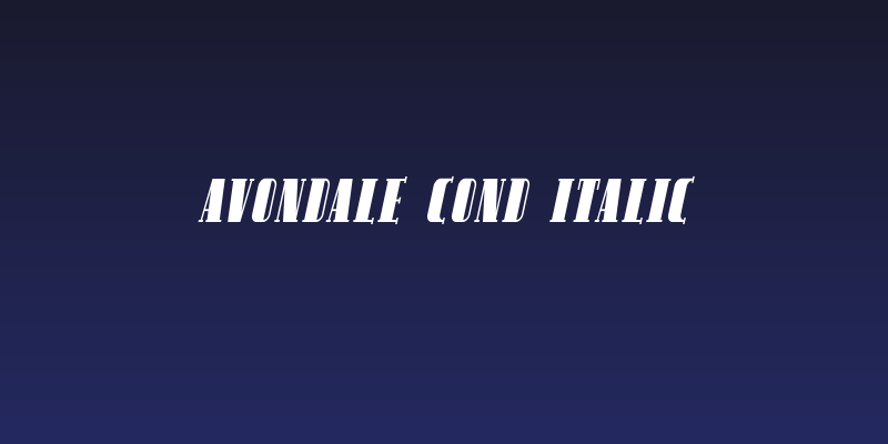 Avondale Cond Italic Social Header