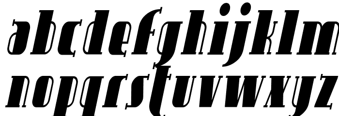 Avondale Cond Italic Font LOWERCASE