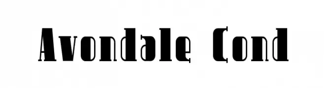 Avondale Cond  Frei Schriftart Herunterladen