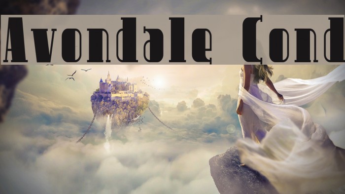 Avondale Cond Font examples