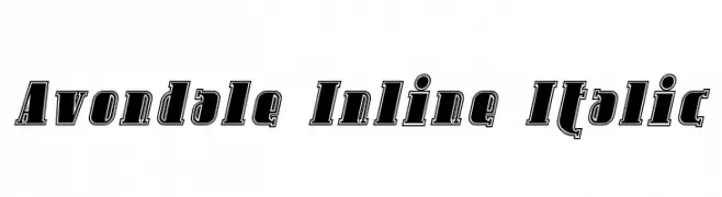 Avondale Inline Italic  नि: शुल्क फ़ॉन्ट्स डाउनलोड
