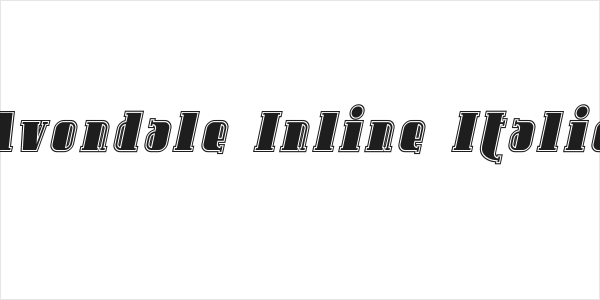 Avondale Inline Italic Logo
