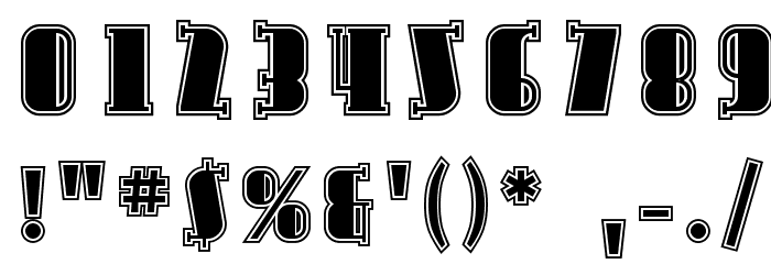 Avondale Inline Font OTHER CHARS