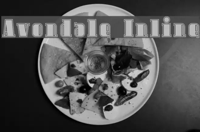 Avondale Inline Font examples