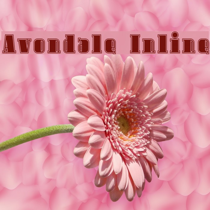 Avondale Inline Font examples