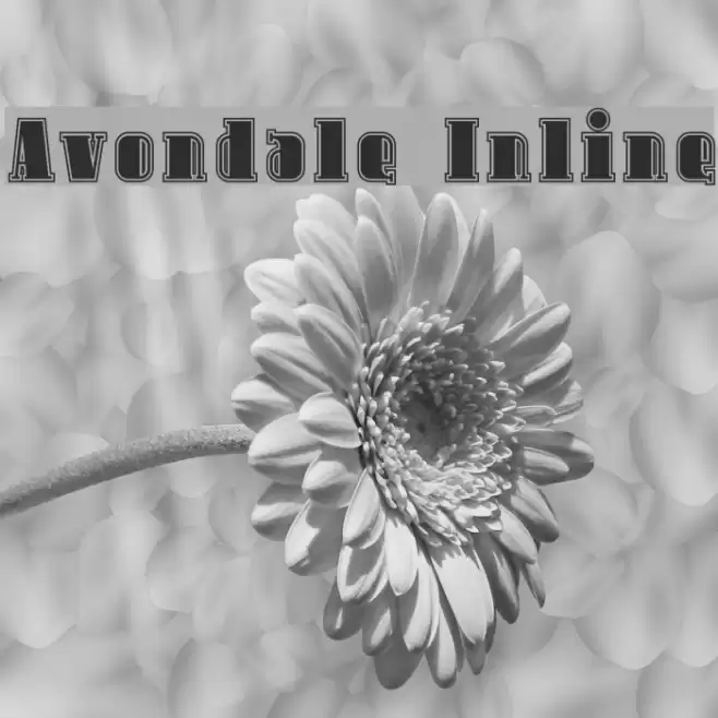 Avondale Inline Font examples