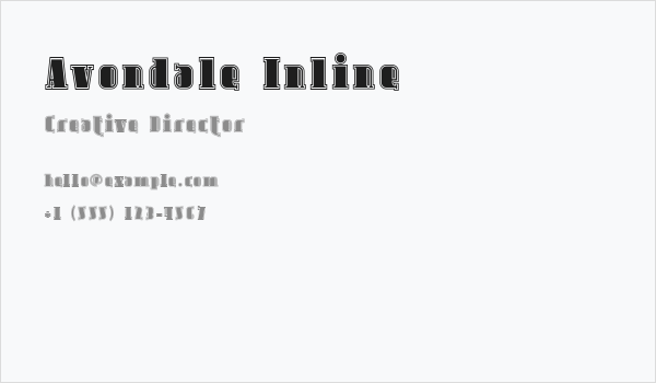 Avondale Inline Business Card