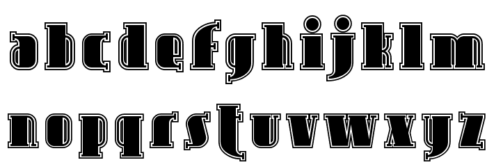 Avondale Inline Font LOWERCASE