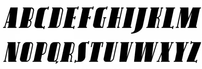 Avondale Italic 字体 大写