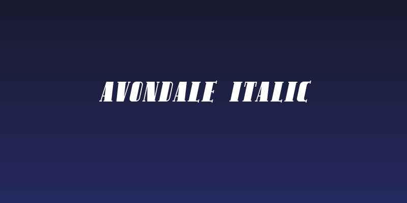 Avondale Italic Social Header