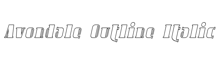 Avondale Outline Italic  免费字体下载